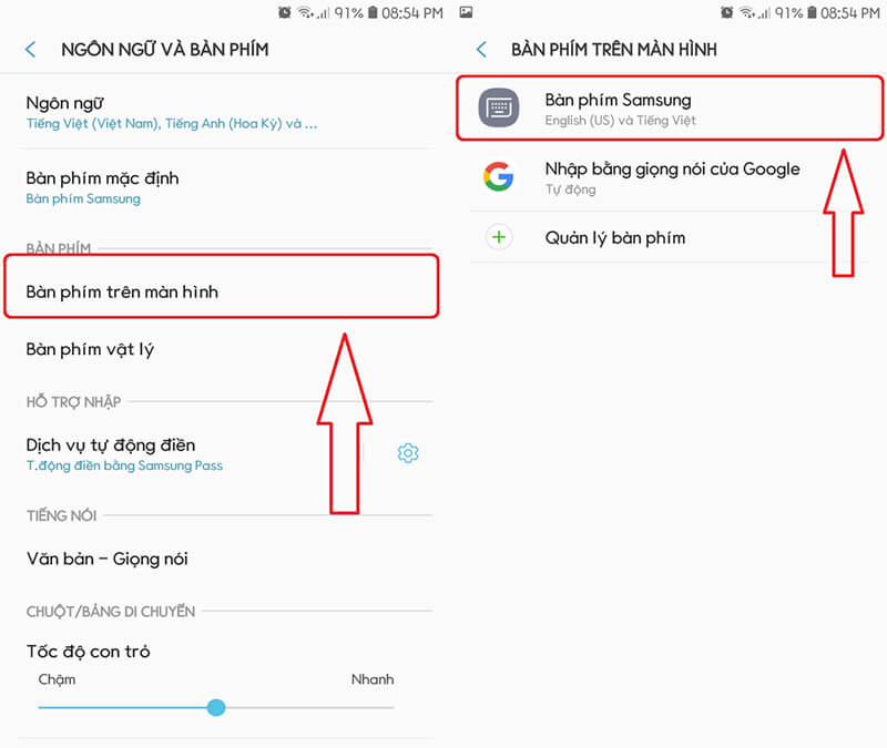 pinyin trên android