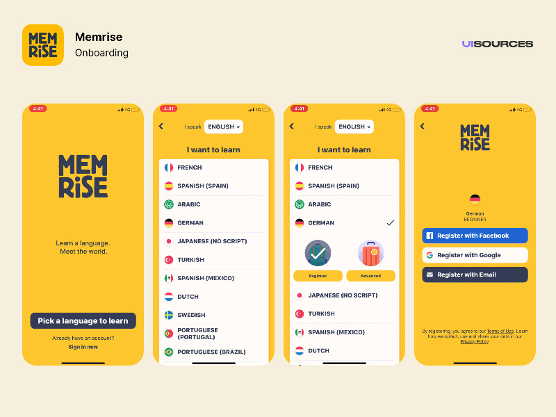Phần mềm Memrise