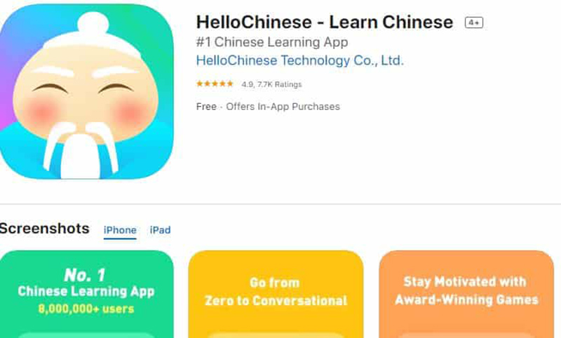 Ứng dụng Hello Chinese